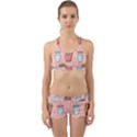 Cute Kawaii Food Seamless Pattern Back Web Gym Set View1