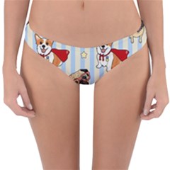 Pattern Dog Reversible Hipster Bikini Bottoms by Nexatart