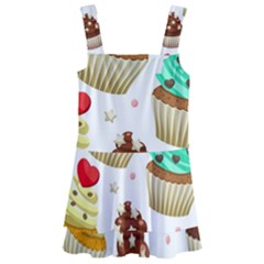 Seamless Pattern Yummy Colored Cupcakes Kids  Layered Skirt Swimsuit by Nexatart