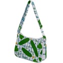 Seamless Pattern With Cucumber Zip Up Shoulder Bag View2
