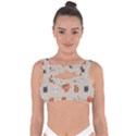 Cat Faces Pattern Bandaged Up Bikini Top View1