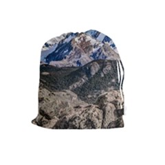 El Chalten Landcape Andes Patagonian Mountains, Agentina Drawstring Pouch (large) by dflcprintsclothing