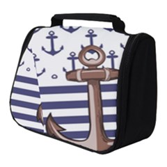 Anchor Background Design Full Print Travel Pouch (small) by Vaneshart