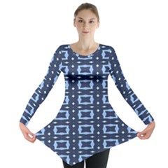 Digital Boxes Long Sleeve Tunic  by Sparkle