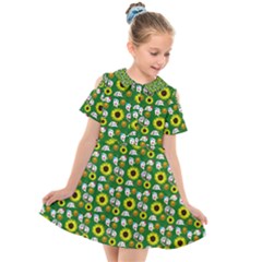 Hawaii Ghost Green Kids  Short Sleeve Shirt Dress by snowwhitegirl