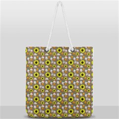 Hawaii Ghost Beige Full Print Rope Handle Tote (large) by snowwhitegirl