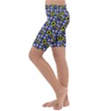 Hawaii Ghost Blue Kids  Lightweight Velour Cropped Yoga Leggings View2