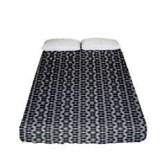 Black And White Triangles Fitted Sheet (full/ Double Size) by Sparkle