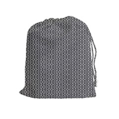 Black And White Triangles Drawstring Pouch (xl) by Sparkle