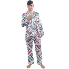 Abstract Colorful Pattern Background Men s Satin Pajamas Long Pants Set by Wegoenart