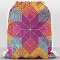 Ethnic Floral Mosaic Pattern Drawstring Bag (Large) View2