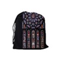 Chartres Cathedral Notre Dame De Paris Amiens Cath Stained Glass Drawstring Pouch (Large) View2