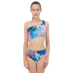Colorful Beach Spliced Up Two Piece Swimsuit by Sparkle