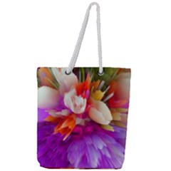 Poppy Flower Full Print Rope Handle Tote (large) by Sparkle