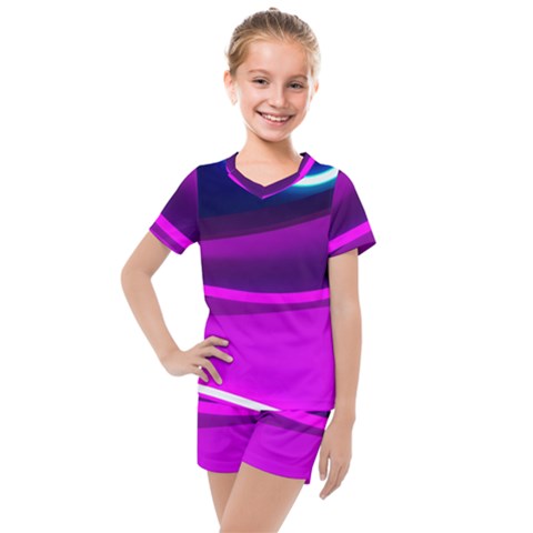 Neon Wonder  Kids  Mesh Tee And Shorts Set by essentialimage