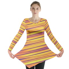 Strips Hole Long Sleeve Tunic  by Sparkle