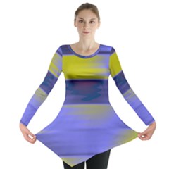 Blue Strips Long Sleeve Tunic  by Sparkle
