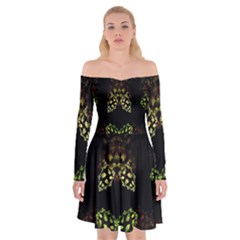 Duckies Off Shoulder Skater Dress by Sparkle