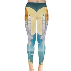 Space Exploration Illustration Leggings  by Vaneshart
