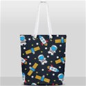 Seamless Adventure Space Vector Pattern Background Full Print Rope Handle Tote (Small) View1