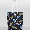 Seamless Adventure Space Vector Pattern Background Full Print Rope Handle Tote (Small) View2