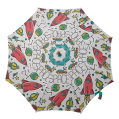 Space Cosmos Seamless Pattern Seamless Pattern Doodle Style Hook Handle Umbrellas (small) by Vaneshart