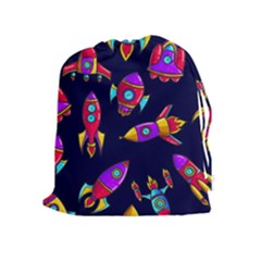 Space Patterns Drawstring Pouch (xl) by Vaneshart