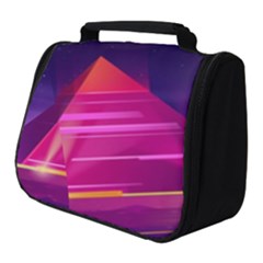 Egyptian Pyramids Night Landscape Cartoon Full Print Travel Pouch (small) by Vaneshart