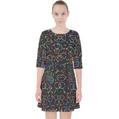Seamless Pattern With Love Symbols Pocket Dress by Vaneshart