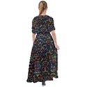 Seamless Pattern With Love Symbols Waist Tie Boho Maxi Dress View2