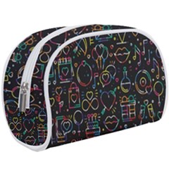 Seamless Pattern With Love Symbols Makeup Case (large) by Vaneshart