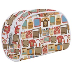 Vintage Gadget Seamless Pattern Makeup Case (medium) by Vaneshart