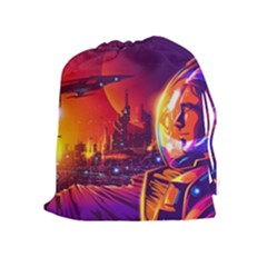 Far Future Human Colonization Drawstring Pouch (xl) by Vaneshart