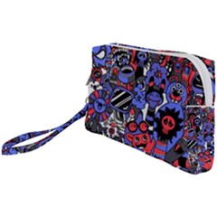 Cute Halloween Monsters Set Background Wristlet Pouch Bag (small) by Vaneshart