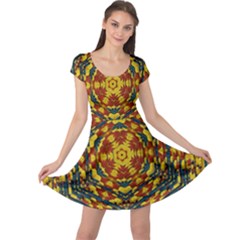 Yuppie And Hippie Art With Some Bohemian Style In Cap Sleeve Dress by pepitasart