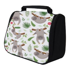 Seamless Pattern With Cute Sloths Full Print Travel Pouch (small) by Vaneshart