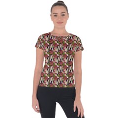 Swimmer 20s Brown Short Sleeve Sports Top  by snowwhitegirl
