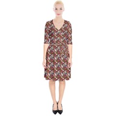 Swimmer 20s Burgundy Wrap Up Cocktail Dress by snowwhitegirl