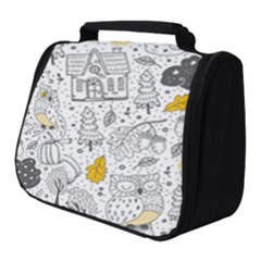 Doodle Seamless Pattern With Autumn Elements Full Print Travel Pouch (small) by Vaneshart