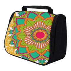 Mandala Patterns Yellow Full Print Travel Pouch (small) by Vaneshart