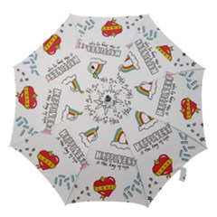 Abstract Fashion Background Suitable Fabric Printing Hook Handle Umbrellas (large) by Vaneshart