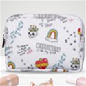 Abstract Fashion Background Suitable Fabric Printing Make Up Pouch (Medium) View1