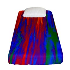 Gay Pride Rainbow Vertical Paint Strokes Fitted Sheet (single Size) by VernenInk