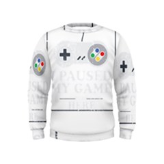 Ipaused2 Kids  Sweatshirt by ChezDeesTees
