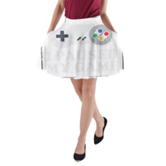 Ipaused2 A-line Pocket Skirt by ChezDeesTees