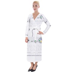 Ipaused2 Velvet Maxi Wrap Dress by ChezDeesTees