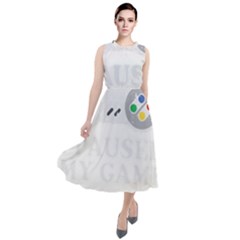 Ipaused2 Round Neck Boho Dress by ChezDeesTees