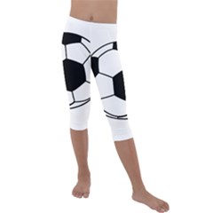Soccer Lovers Gift Kids  Lightweight Velour Capri Leggings  by ChezDeesTees