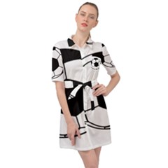 Soccer Lovers Gift Belted Shirt Dress by ChezDeesTees