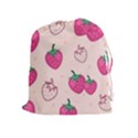 Seamless strawberry fruit pattern background Drawstring Pouch (XL) View1